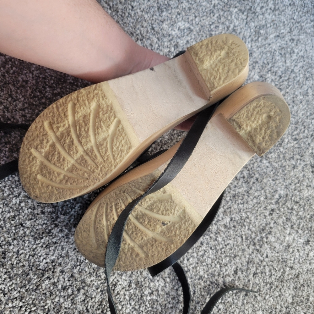 Loeffler Randall X Sven chunky platform wood clogs - Picture 11 of 16